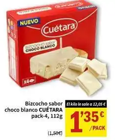 SPAR Cuétara - bizcocho sabor choco blanco oferta