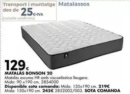 Fes Més Hr - matalàs bonson 20 oferta