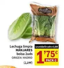 SPAR Manjares - lechuga limpia oferta