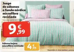 Alcampo Sábana bajera microfibra reciclada oferta