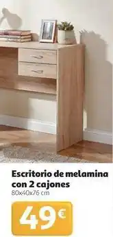 Alcampo Escritorio de melamina con 2 cajones oferta