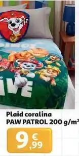 Alcampo Paw patrol - plaid coralina oferta