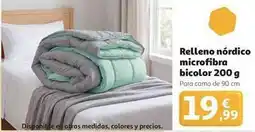 Alcampo Relleno nordico microfibra bicolor oferta