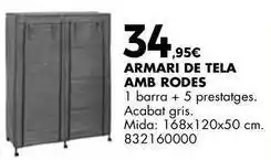Fes Més Armari de tela amb rodes oferta