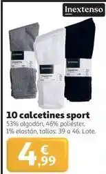 Alcampo Inextenso - 10 calcetines sport oferta