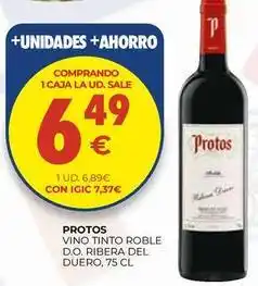 CashDiplo Protos - vino tinto roble d.o. ribera del duero oferta