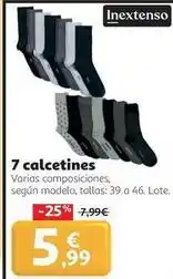 Alcampo Inextenso - 7 calcetines oferta