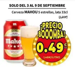 SPAR Mahou - cerveza 5 estrellas oferta