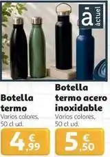 Alcampo Botella termo acero inoxidable oferta