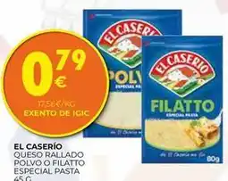 CashDiplo El caserío - queso rallado polvo o filatto especial pasta oferta