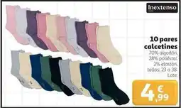 Alcampo Inextenso - 10 pares calcetines oferta