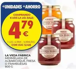 CashDiplo La vieja fábrica - mermelada de albaricoque, fresa o frambuesas oferta