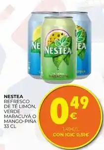 CashDiplo Nestea - refresco de te limon, verde maracuya o mango-pina oferta