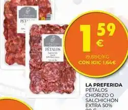 CashDiplo Petalos chorizo o salchichon extra 50% oferta
