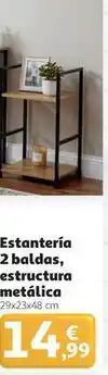 Alcampo Estanteria 2 baldas, estructura metalica oferta