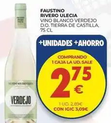 CashDiplo Faustino rivero - vino blanco verdejo d.o. tierra de castilla oferta