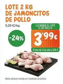AhorraMas Lote 2 kg de jamoncitos de pollo oferta