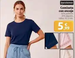 Alcampo Inextenso - camiseta con encaje oferta