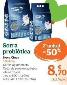 TiendAnimal Nova clean - arena probiotica oferta