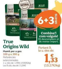 TiendAnimal True origins wild - humedo para perro oferta