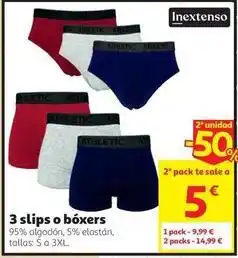 Alcampo Inextenso - 3 slips o boxers oferta