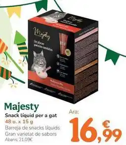 TiendAnimal Majesty - snack liquido para gato oferta