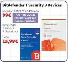 Alcampo Microsoft - bitdefender t security 3 devices oferta