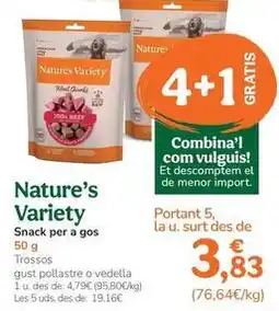 TiendAnimal Nature's variety - snacks para perro oferta