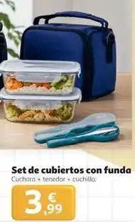 Alcampo Set de cubiertos con funda oferta