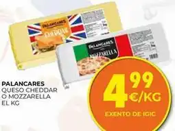 CashDiplo Palancares - queso cheddar o mozzarella oferta
