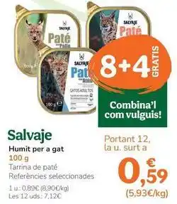 TiendAnimal Salvaje - húmedo para gato oferta