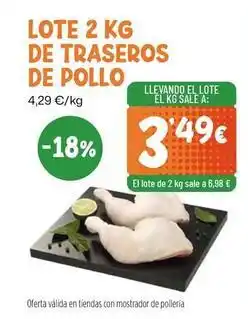 AhorraMas Lote 2 kg de traseros de pollo oferta