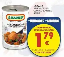 CashDiplo Lozano - albóndigas con guisantes oferta