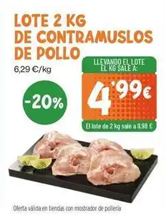 AhorraMas Lote 2 kg de contramuslos de pollo oferta