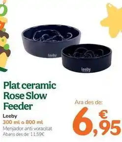 TiendAnimal Leeby - ceramic rose slow feeder oferta