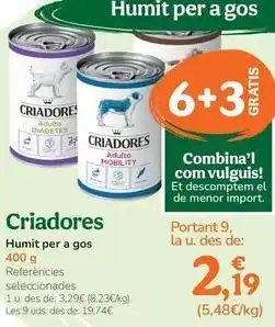 TiendAnimal Criadores - humedo para perro oferta