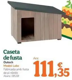 TiendAnimal Outech - caseta de madera oferta