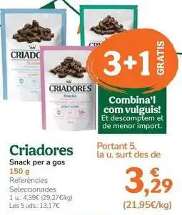TiendAnimal Criadores - snack para perro oferta