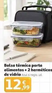 Alcampo Bolsa termica porta alimentos + 2 herméticos de vidrio oferta