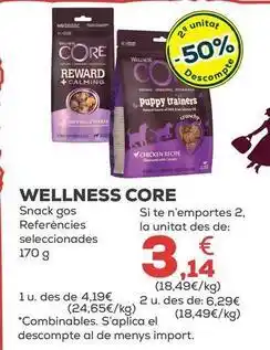 Kiwoko Wellness core - snack gas referencies seleccionades oferta
