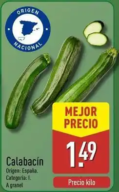 ALDI Calabacin oferta