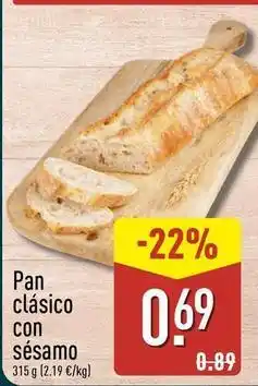 ALDI Pan clasico con sesamo oferta