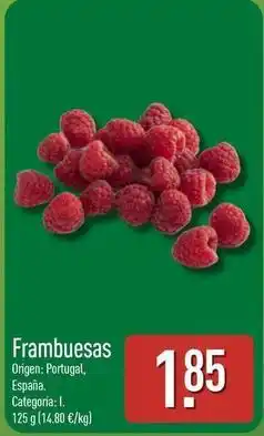 ALDI Frambuesas oferta