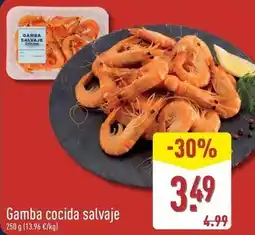 ALDI Gamba cocida salvaje oferta