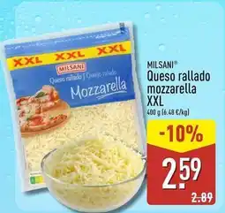 ALDI Milsani - queso rallado mozzarella oferta