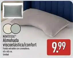 ALDI Novitesse - almohada viscoelastica oferta