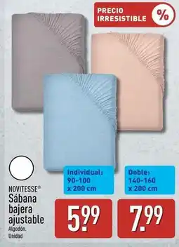 ALDI Novitesse - sabana bajera ajustable oferta