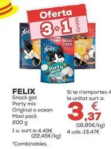 Kiwoko Felix - snack gato party mix original oferta