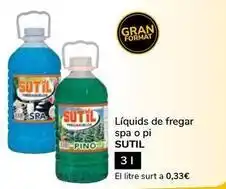 Supeco Sutil - líquids de fregar spa o pi oferta