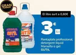 Supeco Sutil - rentaplats professional, detergent líquid marsella o gel oferta